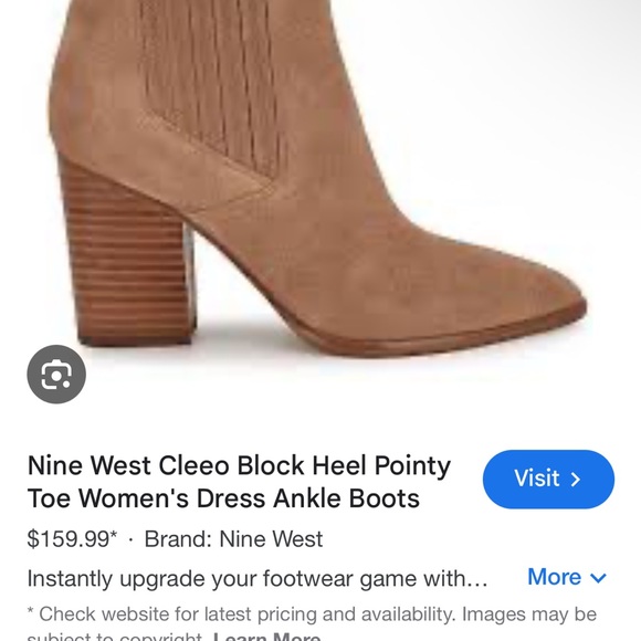 Nine West Beige Suede Ankle Booties - Picture 6 of 6
